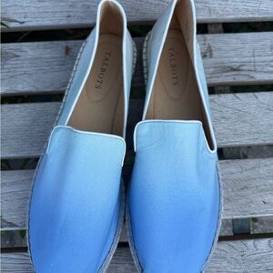 Talbots Light-to-Medium Blue Ombre Slip-On Espadrilles
